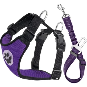 Dog Safety Vest Harness with Seatbelt