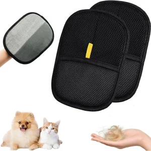 Pet Hair Remover Brushing Gloves